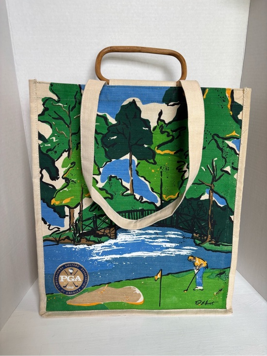 PGA Tour Handbags - Vintage PGA Tour Canvas golf tote bag with 1916 PGA Championship logo